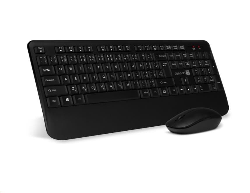 CONNECT IT Combo bezdrôtová čierna klávesnica + myš, CZ + SK layout 1