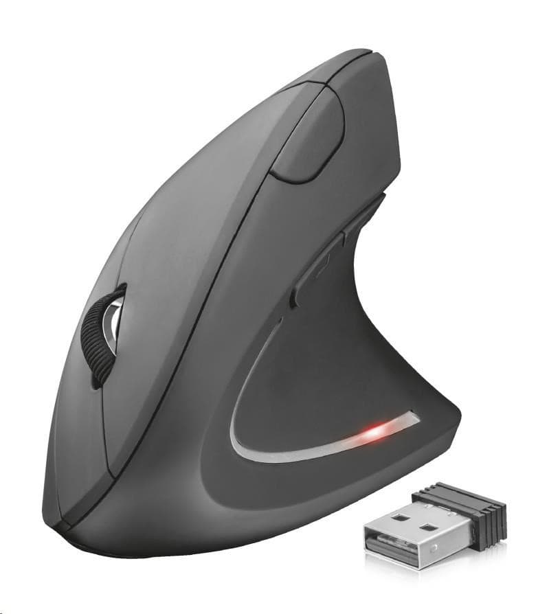 TRUST Myš Verto wireless ergonomic mouse USB, čierna (čierna) 1