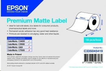 Epson label roll, normal papier, 102mm 1