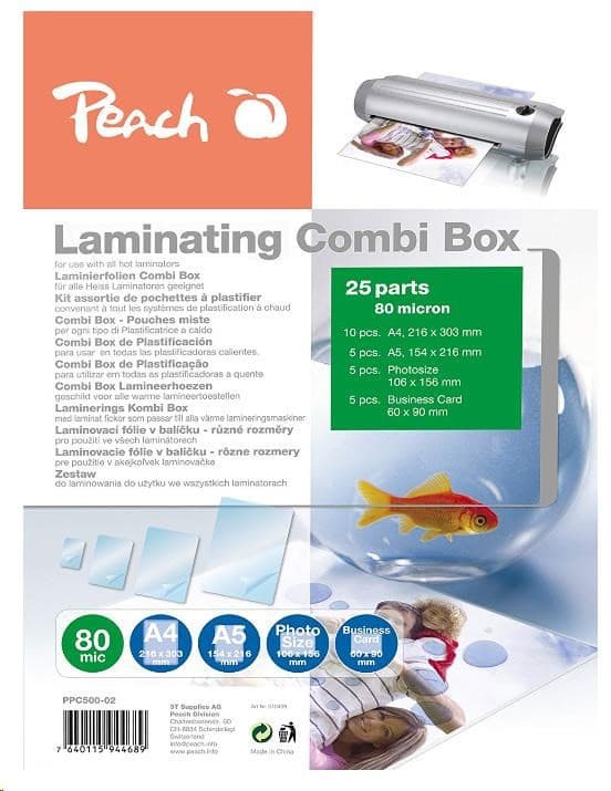 Peach Laminating Combi Box 25, PPC500-02 1
