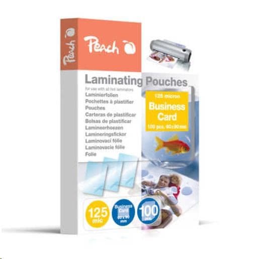 Peach Laminating Pouch Business Card (60x90mm), 125mic 1