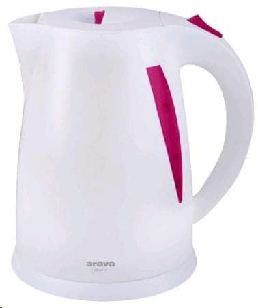 ORAVA VK-3117 R rýchlovarná kanvica, 2000 W, 1.7 l, automatické vypnutie, ružová / biela
