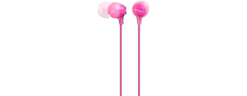 SONY stereo slúchadlá MDR-EX15LP, ružová