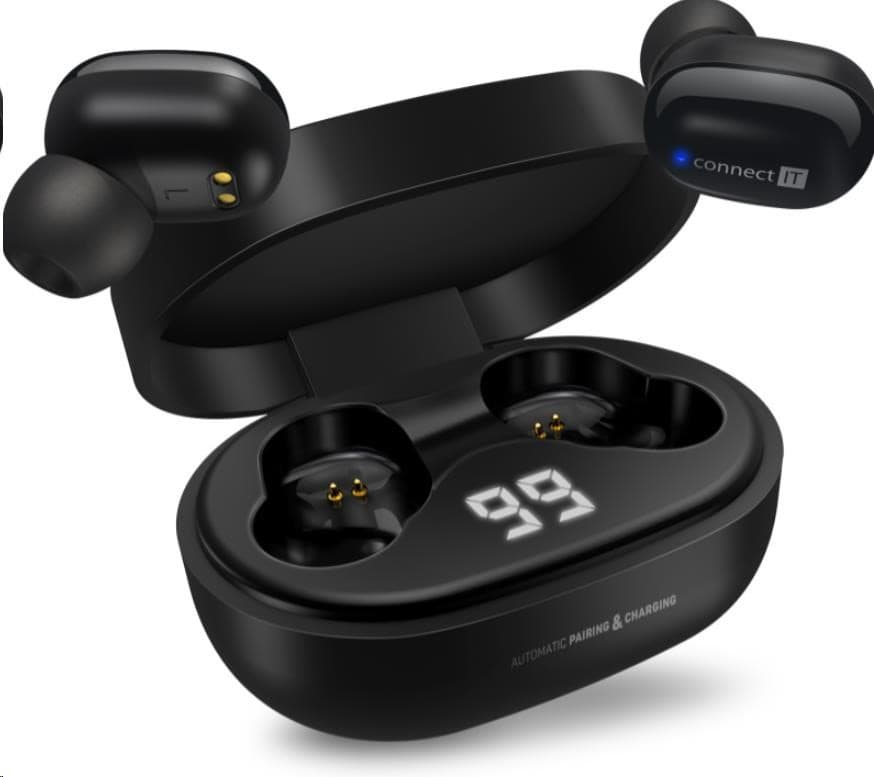 CONNECT IT True Wireless SensorTouch slúchadlá do uší s mikrofónom, čierna 1