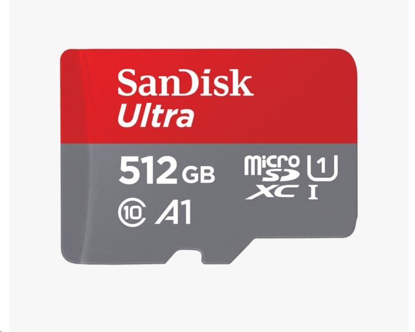 SanDisk MicroSDXC karta 512GB Ultra (100MB/s, Class 10, Android) + adaptér 1