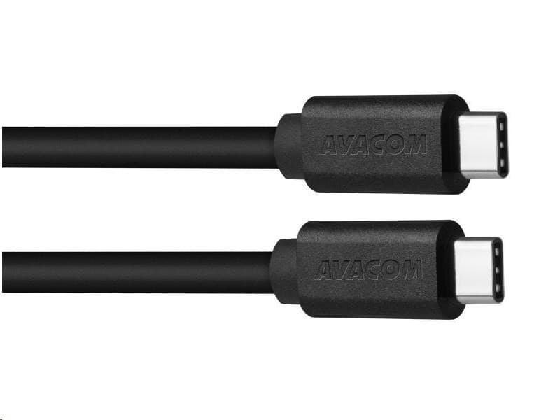 Dátový a nabíjací kábel USB Type-C - USB Type-C, 100cm, čierna 1