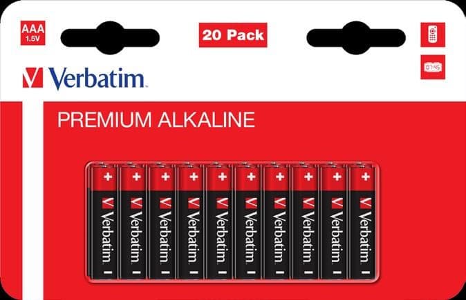 VERBATIM Alkalická Batéria AAA 20 Pack / LR03 1