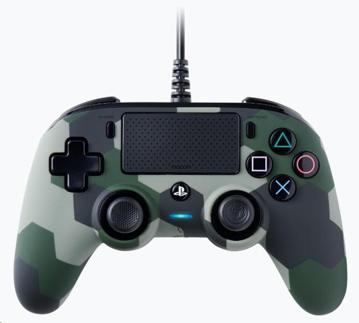 Nacon Wired Compact Controller - ovládač pre PlayStation 4 - camo