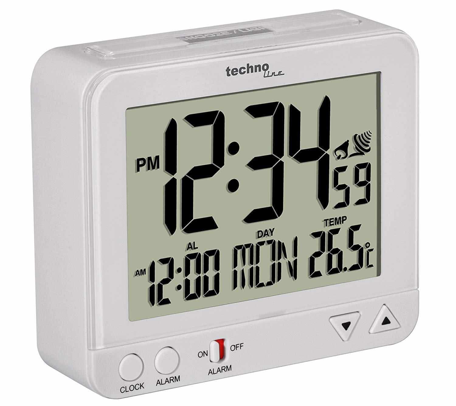 TechnoLine WT 195W - digitálny budík biely s teplomerom 1