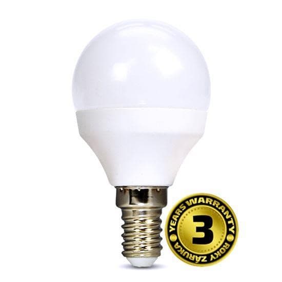 Solight LED žiarovka, miniglobe, 6W, E14, 4000K, 510lm, biele prevedenie 1