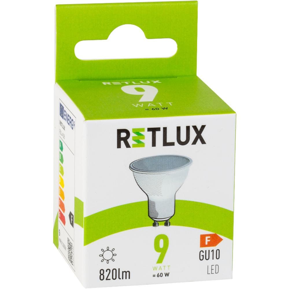RLL 418 GU10 bulb 9W CW RETLUX 1