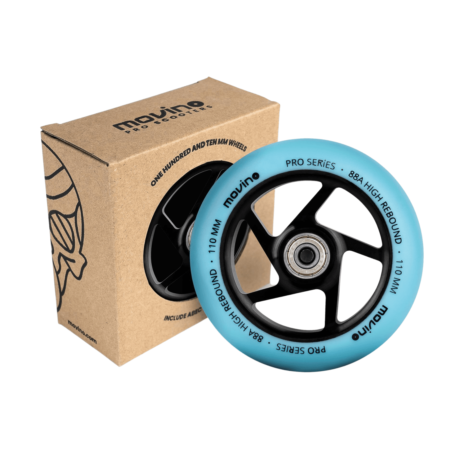 Náhradné kolieska do freestyle kolobežky MOVINO SLAVE, 110mm, hliník, Modrá 1