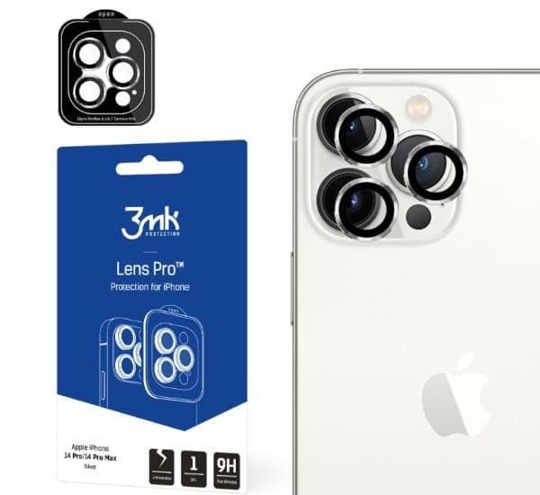 3mk Lens Protection Pro pre Apple iPhone 14 Pro / iPhone 14 Pro Max, strieborná