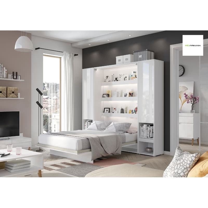 Dig-net nábytok Sklápacia posteľ Lenart BED CONCEPT BC-04 biela | 140 x 200 cm 6