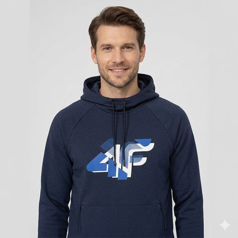 Pánska mikina s kapucňou 4F SWEATSHIRT M2241-31S-NAVY 2