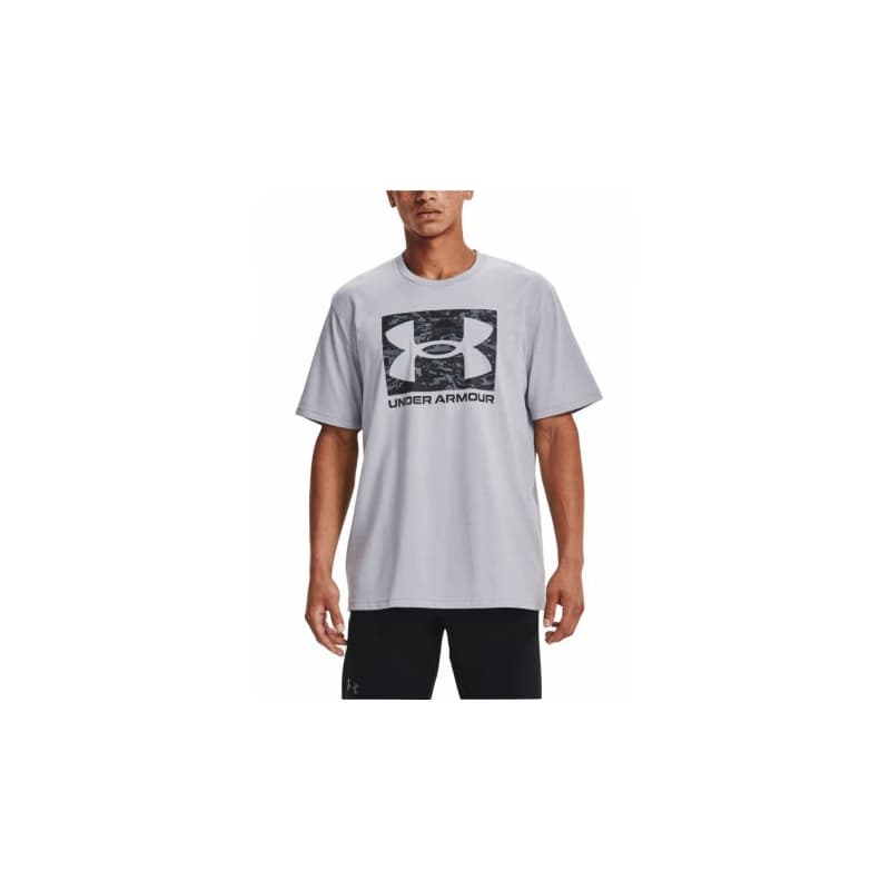 Pánske tričko s krátkym rukávom UNDER ARMOUR UA ABC CAMO BOXED LOGO SS-GRY