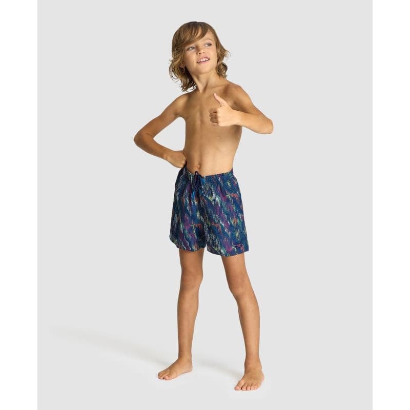 Juniorské plavky ARENA BOYS BEACH BOXER ALLOVER 4