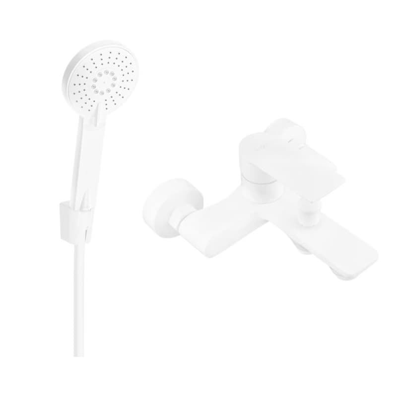 MEXEN/S - R40 Royo vaňová batéria so sprchou set, biela 7223R40-20