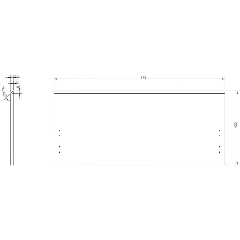 MEXEN - Rivel čelo pre kúpeľňovú skrinku reliéf 100 x 43,5, dub 91A20-1000-470-1-81 2