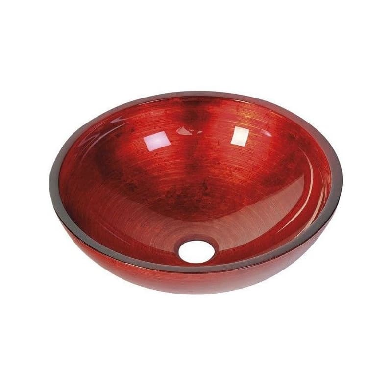 SAPHO - MURANO ROSSO IMPERO sklenené umývadlo na dosku, priemer 40cm, červené AL5318-63