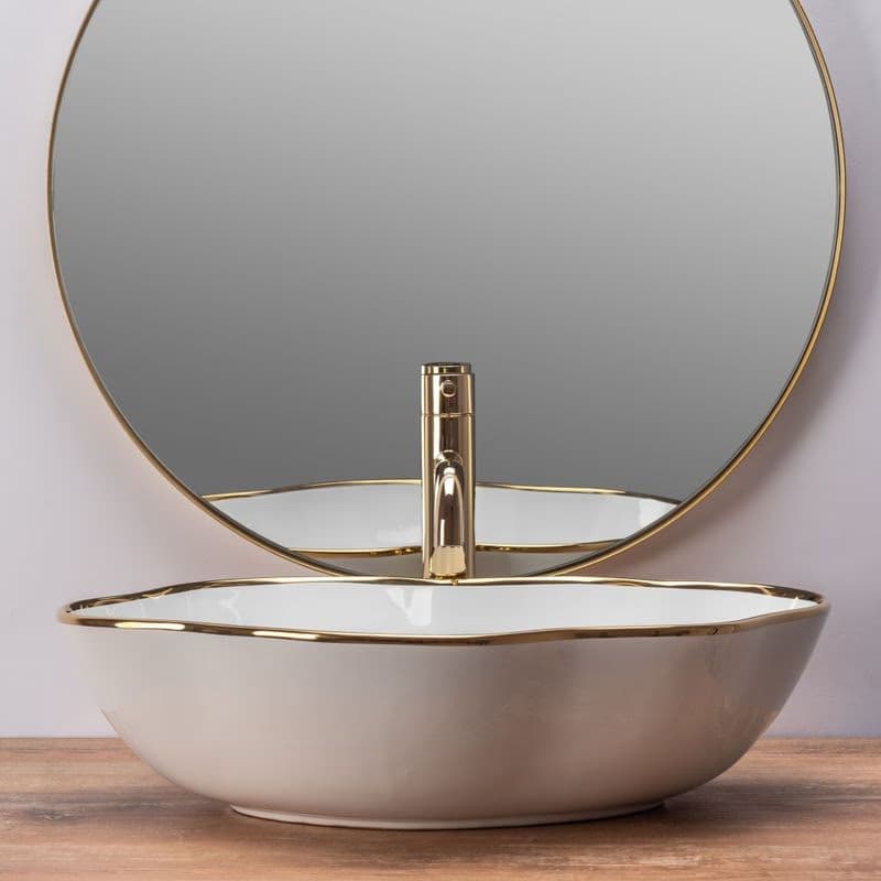 REA - Umývadlo na dosku Pearl Gold Edge REA-U0696 4