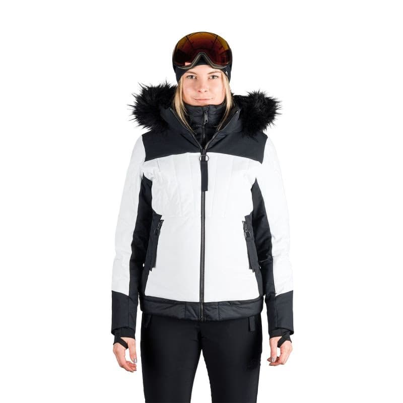Dámska lyžiarska bunda NORTHFINDER TAYLER-212whiteblack 2