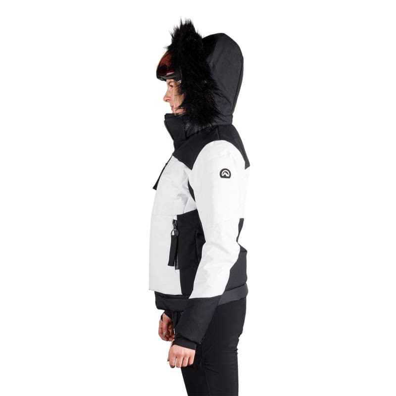 Dámska lyžiarska bunda NORTHFINDER TAYLER-212whiteblack 4