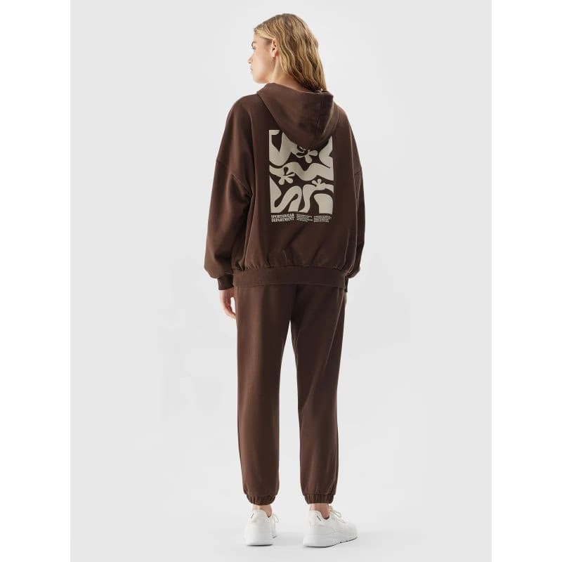 Dámske tepláky 4F TROUSERS-AW23TTROF455-81S-BROWN 5
