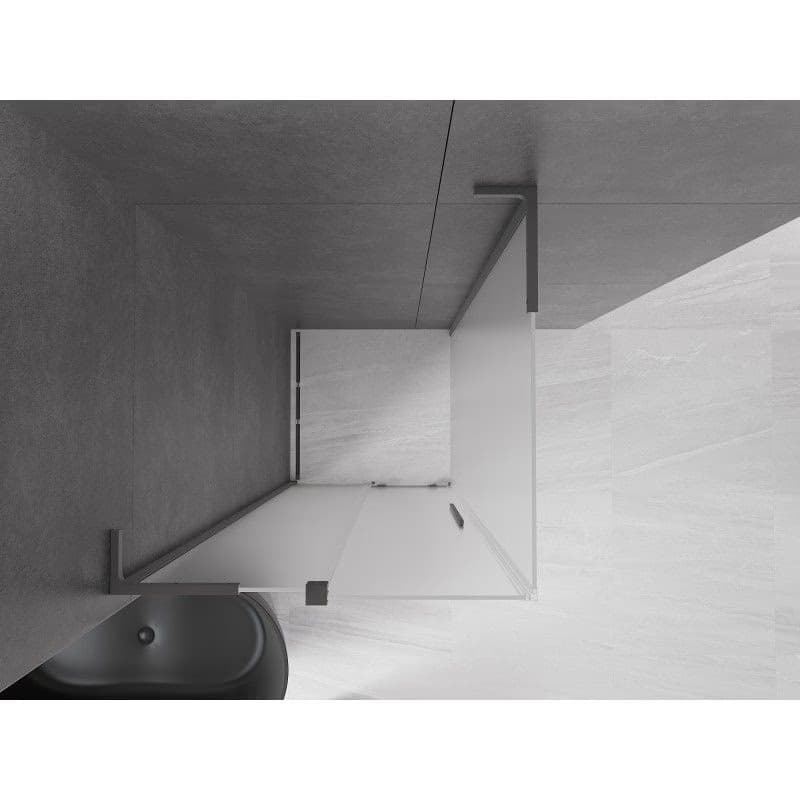 MEXEN/S - Velar L sprchovací kút, posuvné dvere 100 x 100, dekor, grafit metal 871-100-100-33-95 5