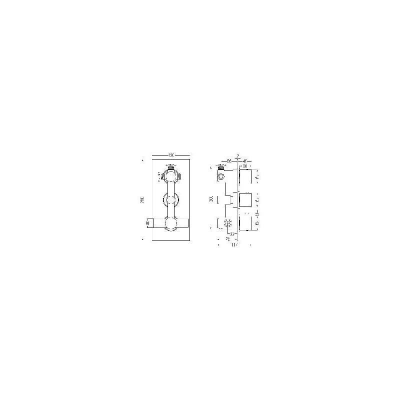 MEXEN/S - Cube DR02 podomietkový vaňový SET s vytokovou hubicou + slim sprcha 30, čierny 77503DR0230-70 2