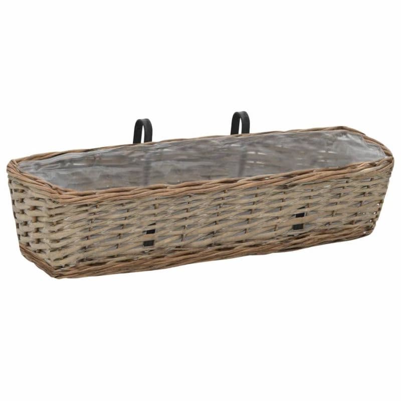 Truhlík na balkón prútený 60 cm 2 ks Dekorhome 2