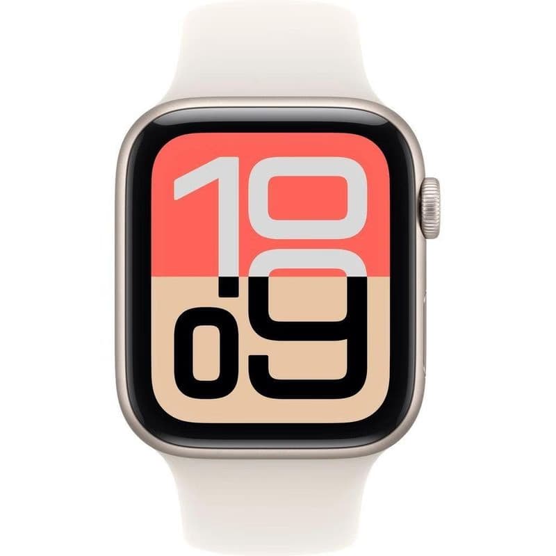 Apple Watch SE 3 GPS + Cellular 44mm Starlight Aluminium Case with Starlight Sport Band - S/M 2