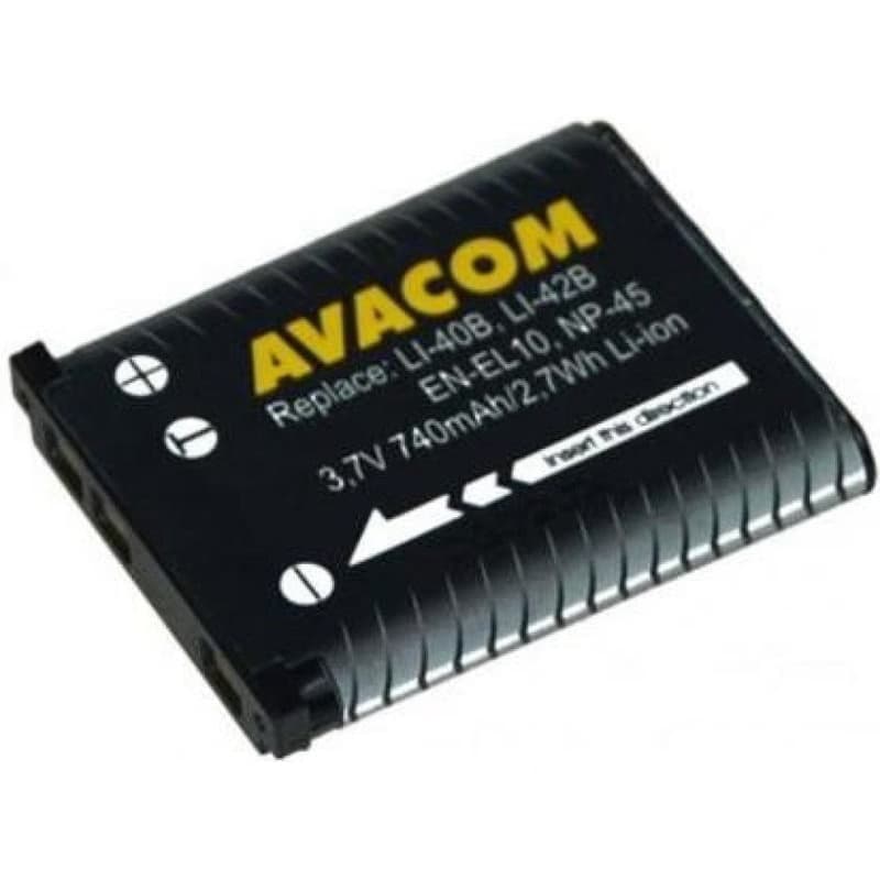 AVACOM Olympus Li-40B, Li-42B, Fujifilm NP-45, Nikon EN-EL10 Li-Ion 3.7V 740mAh 2.7Wh 5