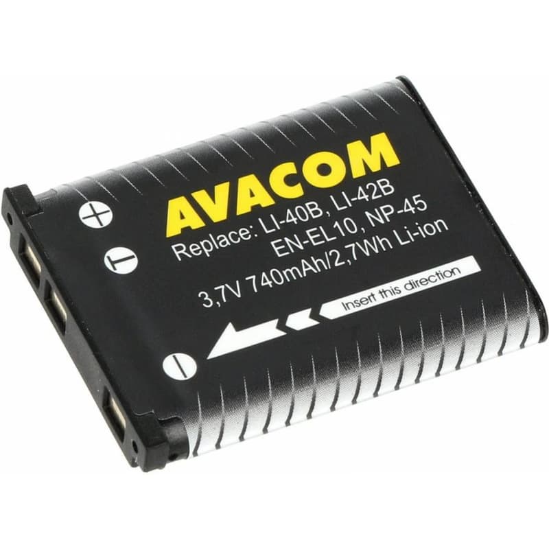 AVACOM Olympus Li-40B, Li-42B, Fujifilm NP-45, Nikon EN-EL10 Li-Ion 3.7V 740mAh 2.7Wh 6