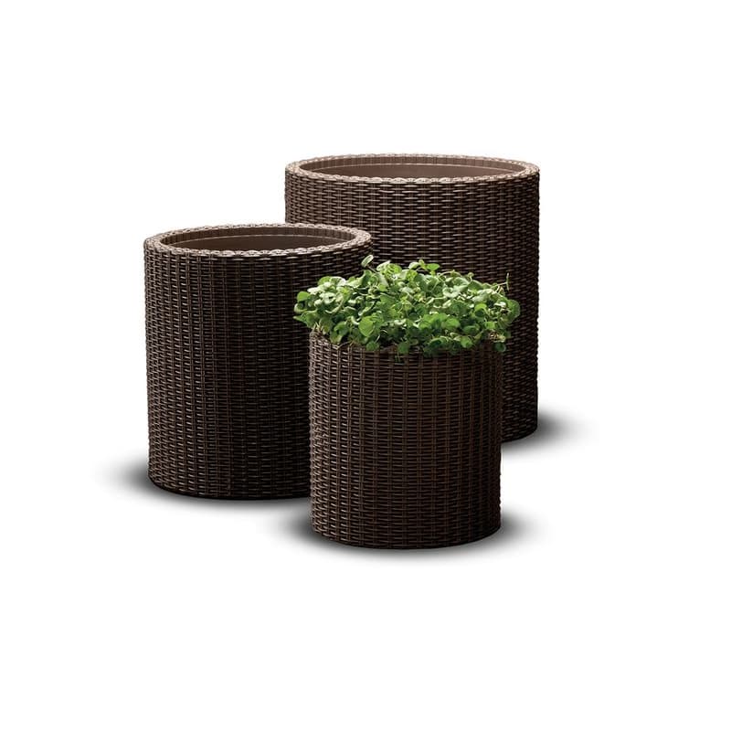Set kvetináčov CYLINDER S+M+L polyratan Keter 2