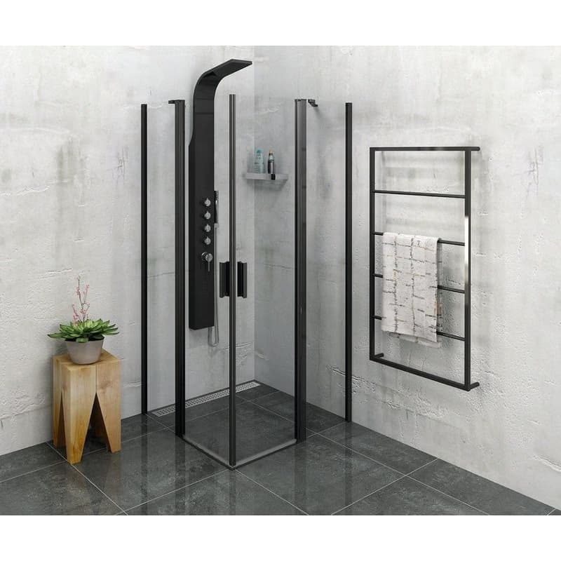 SAPHO - SKA nástenný sušiak uterákov 600x1150x100, čierna mat SKA502 2