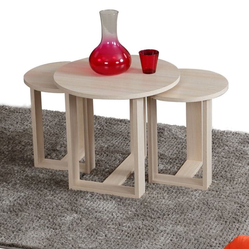 Sada odkladacích stolíkov (3 kusy) Mira - Oak