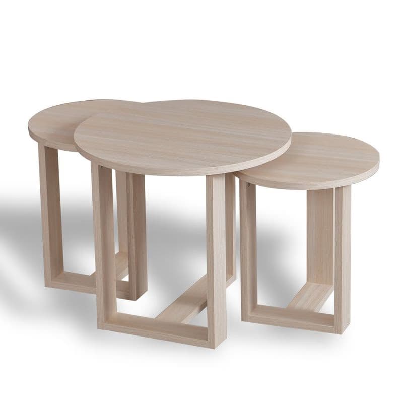 Sada odkladacích stolíkov (3 kusy) Mira - Oak 4