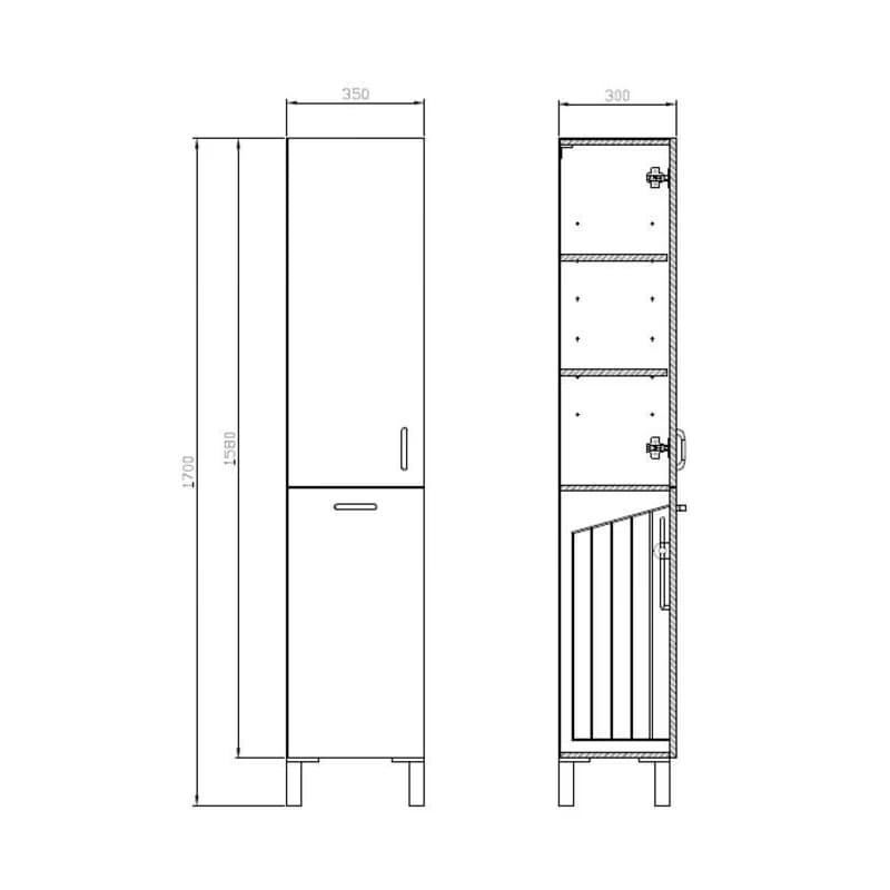 CERSANIT - STĹPIK CLASO BIELA DSM S598-033-DSM 2