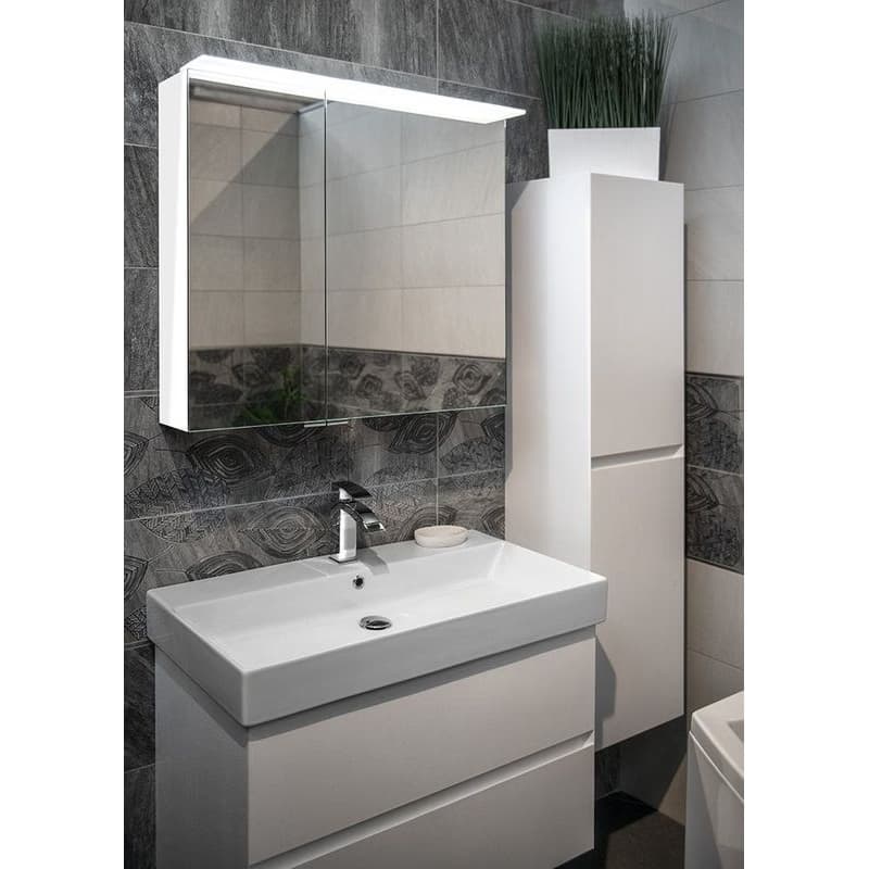 SAPHO - LINEX galérka s LED osvetlením, 80x70x15cm, biela LX080-0030 3
