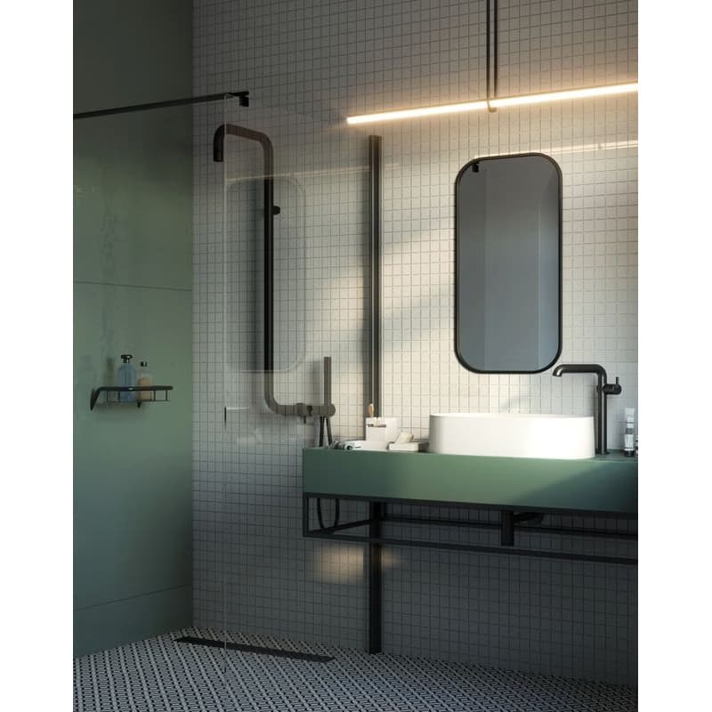 DEANTE - Kerria plus čierna - Sprchová stena / walk - in, systém Kerria Plus, 110 cm KTS_N31P 4