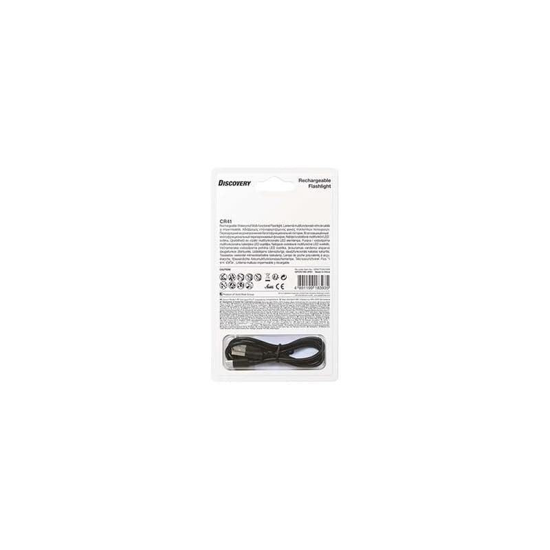 LED baterka, Li-Ion 3,7 V/2500mAh, kovová, čierna, 650lm, CR41 4
