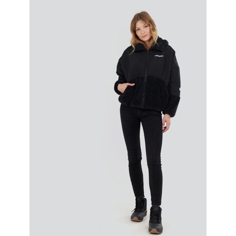 Dámska mikina so zipsom FUNDANGO Sansa Hybrid Jacket-780-antracit 4