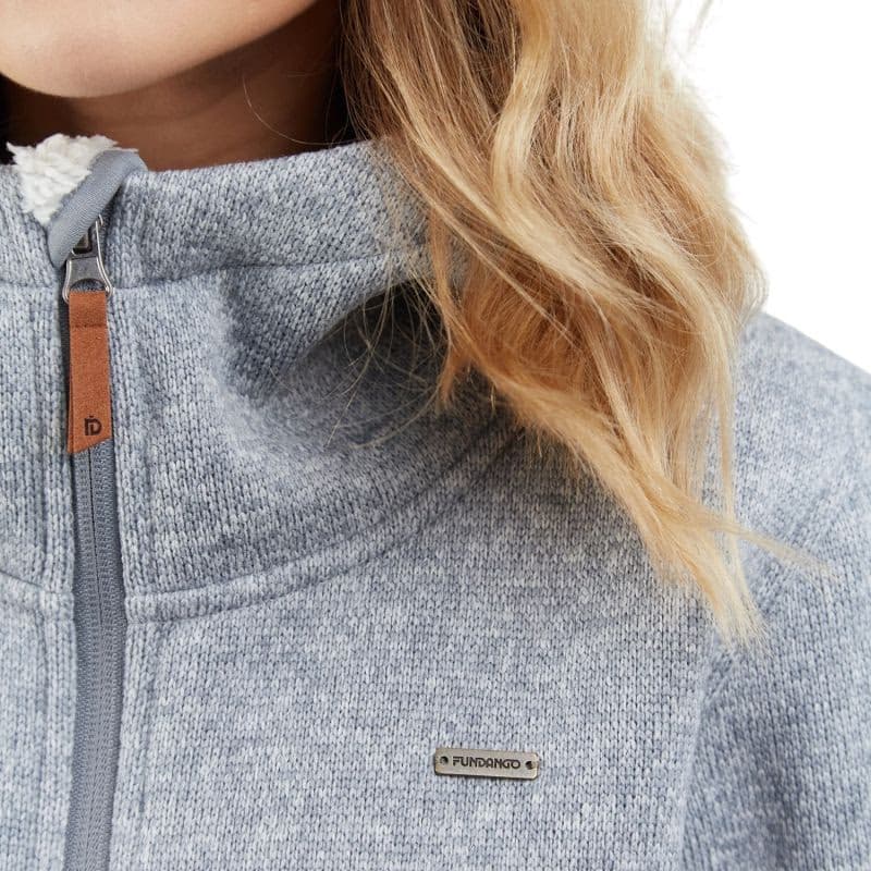 Dámska zateplená mikina so zipsom FUNDANGO Ara Fleece Jacket-745- grey heather 5