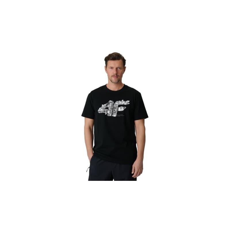 Pánske tričko s krátkym rukávom 4F TSHIRT M2659-20S-DEEP BLACK