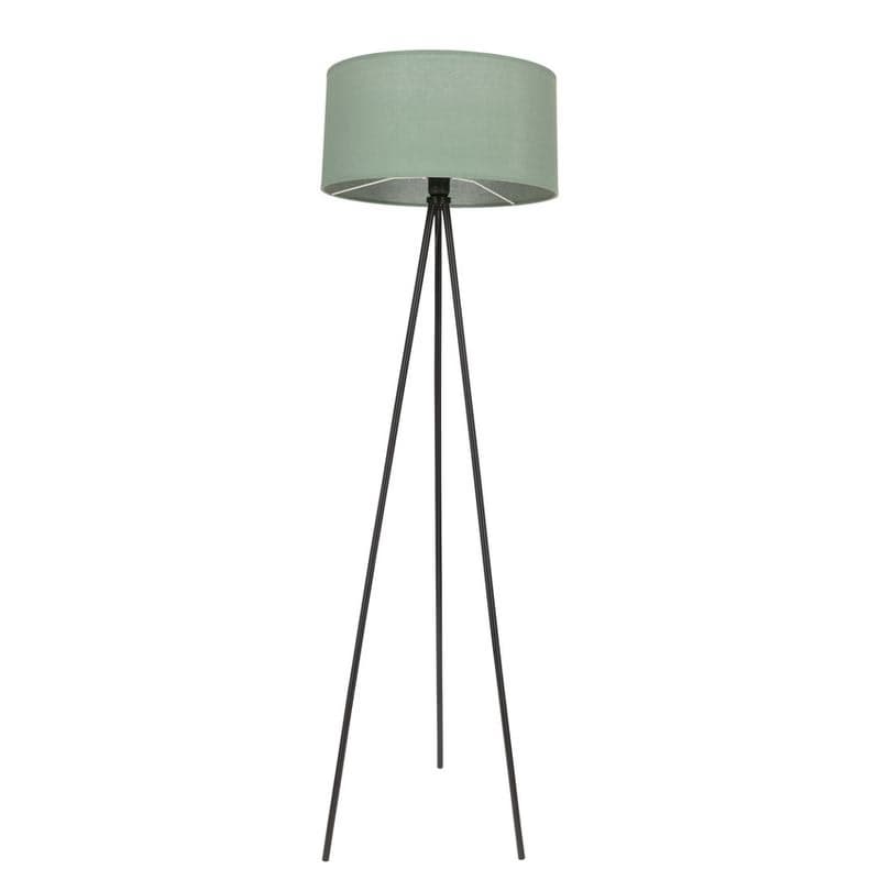 Stojaca lampa SHANTI čierna 1x40W E27 mätové tienidlo