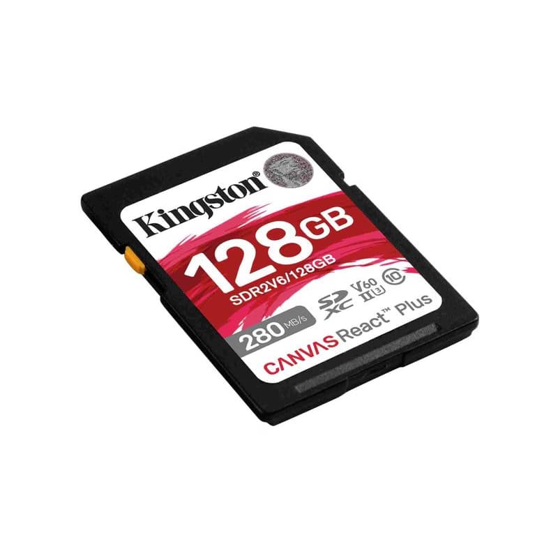 Kingston SDXC 128GB karta Canvas React Plus, UHS-II, U3, V60, R:280/W:100MB/s
