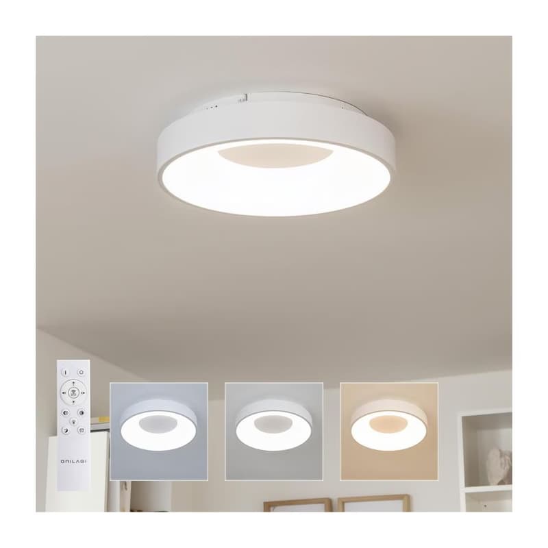 Brilagi - LED stmievateľné stropné svietidlo FALCON II LED/67W/230V pr. 40 cm biele + diaľkové ovládanie BRC2668-400/BI