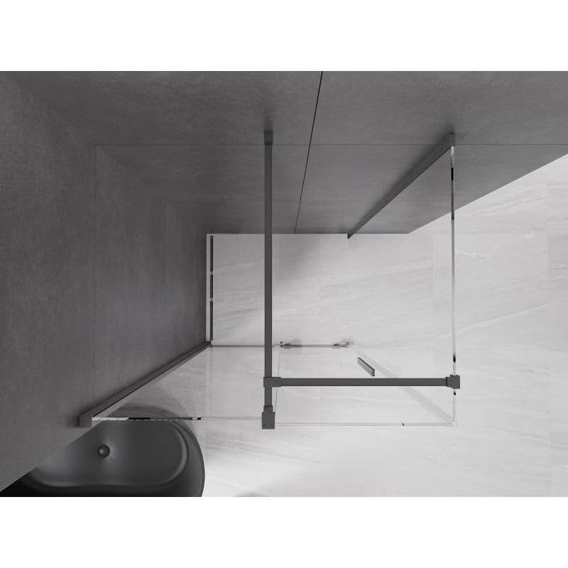 MEXEN/S - Velár sprchovací kút 90 x 80, transparent, grafit kartáčovaná 871-090-080-01-66 5