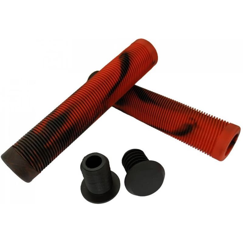 Náhradný grip na riadidlá freestyle kolobežky TPR Grip (EDGE Black-red), 2ks 2